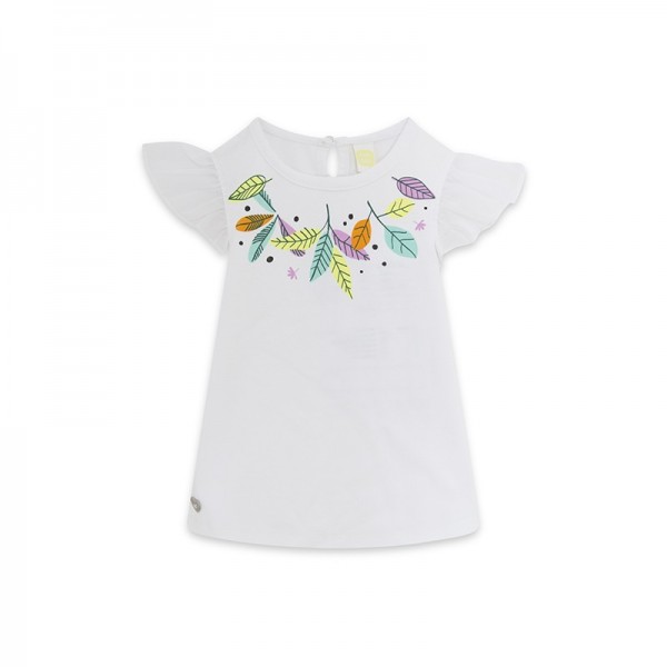 Παιδική μπλούζα με φύλλα άσπρη Tuc Tuc 11329678 για κορίτσια (1-6 ετών)