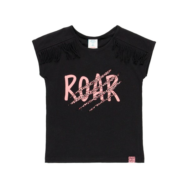 Παιδικό t-shirt 'roar' μαύρο Boboli 404154 για κορίτσια (4-14 ετών)