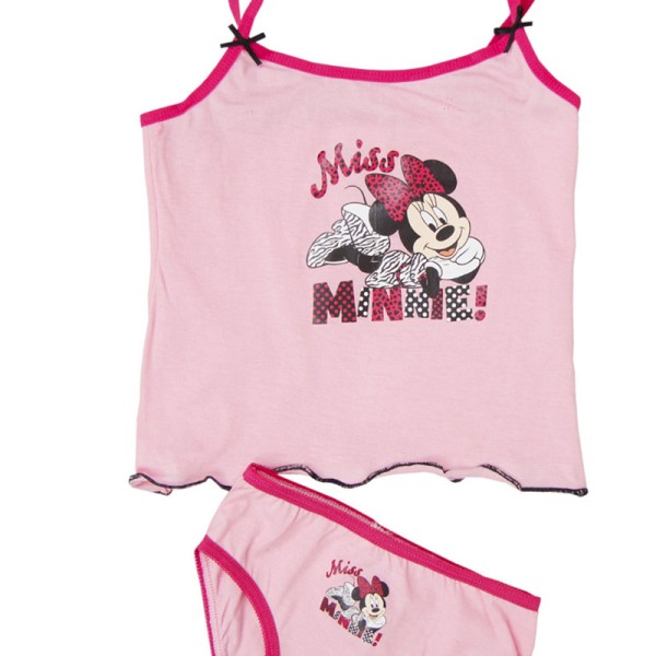 Παιδικό σετ φανελάκι με σλιπ minnie ροζ Disney για κορίτσια (6-8 ετών)