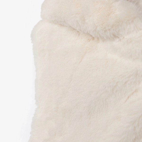 Παιδικό γούνινο γιλέκο με κουκούλα εκρού Tiffosi 10046393 για κορίτσια (7-16 ετών)