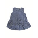 Παιδική μπλούζα αμάνικη ριγέ μπλε-λευκό Tiffosi 10034989 για κορίτσια (5-16 ετών)