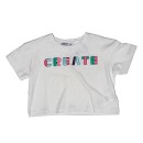 Παιδικό μπλουζάκι λευκό 'create' Tiffosi 10035304 για κορίτσια (5-14 ετών)