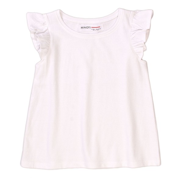 Παιδικό t-shirt με βολάν λευκό Minoti 10VEST1 για κορίτσια (8-14 ετών)