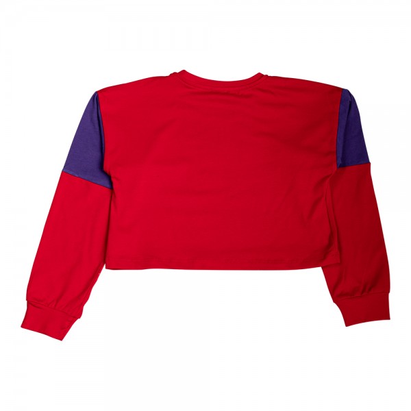 Παιδική μπλούζα κροπ τοπ κόκκινη για κορίτσια (5-14 ετών)