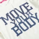 Παιδική μπλούζα move your body λευκή για κορίτσια (3-14 ετών)