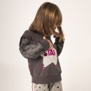 Παιδική μπλούζα μαύρη με παγιέτα αστεράκι Boboli 215008-8116 για κορίτσια (2-6 ετών)