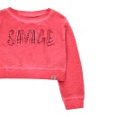 Παιδική μπλούζα κροπ τοπ  'savage' σομόν Boboli 404165 για κορίτσια (4-14 ετών)