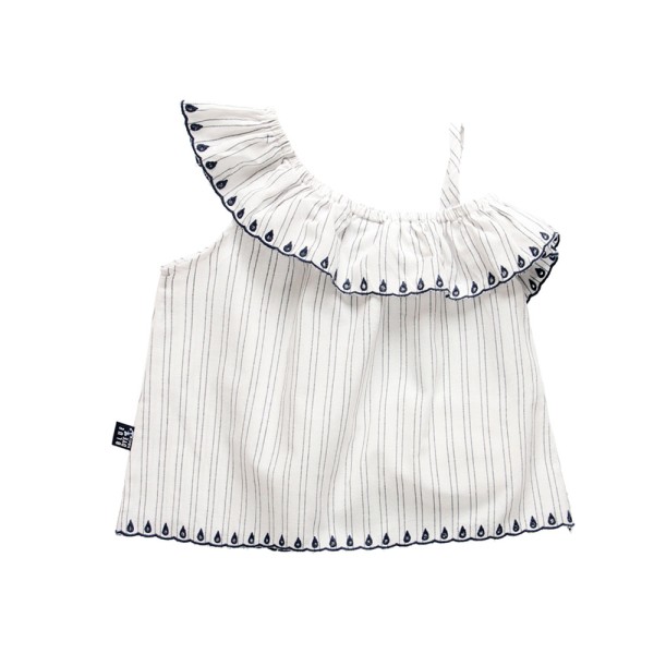 Παιδική μπλούζα με ρίγα λευκό Boboli 434124 για κορίτσια (4-16 ετών)