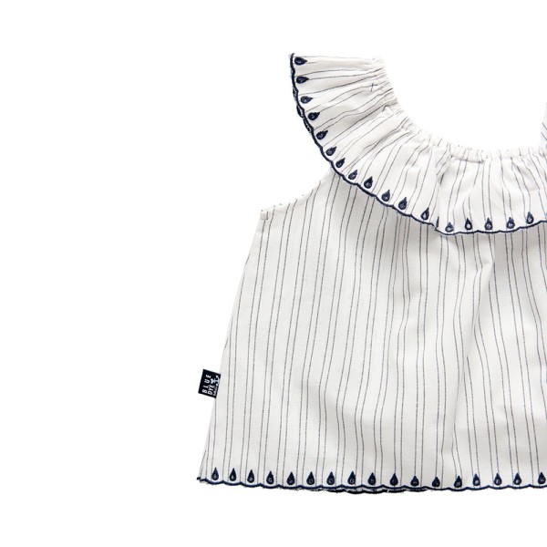 Παιδική μπλούζα με ρίγα λευκό Boboli 434124 για κορίτσια (4-16 ετών)