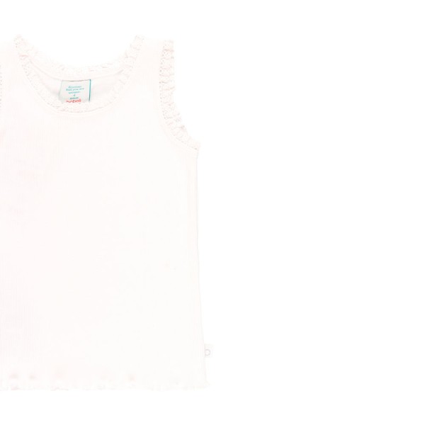 Παιδική αμάνικη μπλούζα ριπ λευκή Boboli 494029 για κορίτσια (4-16 ετών)