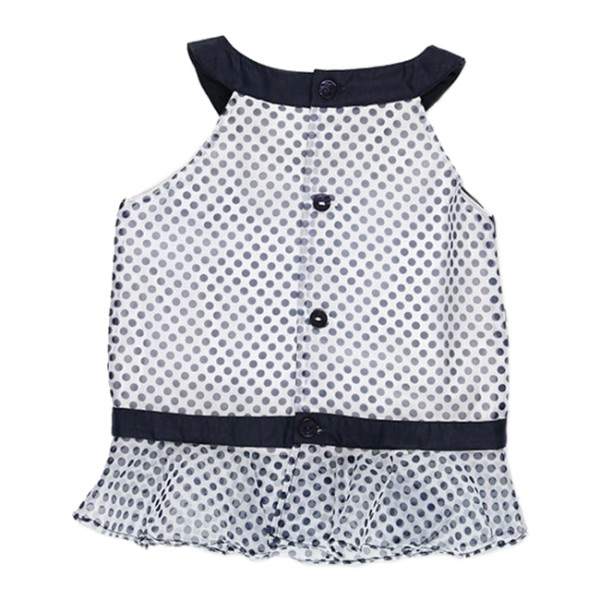 Παιδική πουά μπλούζα λευκή/μπλε για κορίτσια Boboli 722494-9581 (4-16 ετών)