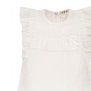 Παιδική μπλούζα κυπούρ με βολάν λευκή EMC BX1910 για κορίτσια (4-8 ετών)