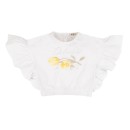 Παιδική μπλούζα με λουλούδι λευκή-κίτρινη EMC BX1914 για κορίτσια (4-8 ετών)