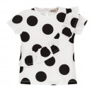 Παιδική μπλούζα πουά λευκή-μαύρη EMC BX1921 για κορίτσια (6-8 ετών)