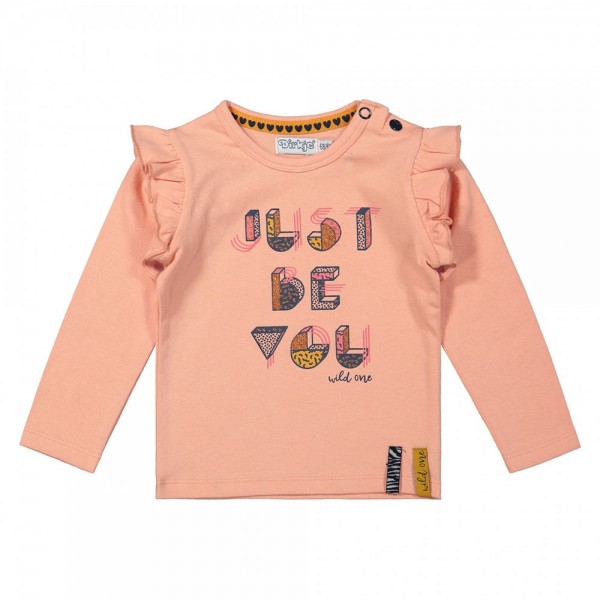 Παιδική μπλούζα 'Just Be you' σομόν για κορίτσια Dirkje F40371-35 (1-4 ετών)