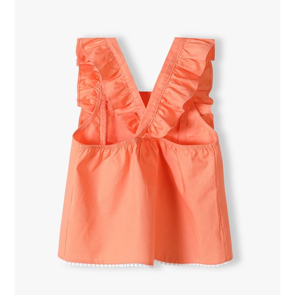 Παιδικό σετ μπλούζα σορτς κοραλί Minoti FIELD2 για κορίτσια (3-8 ετών)