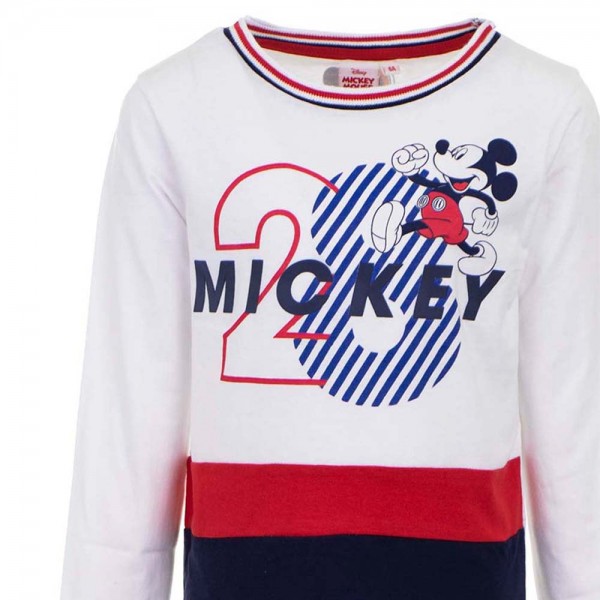 Παιδική μπλούζα Disney Mickey λευκή-κόκκινη για αγόρια (3-8 ετών)