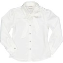Παιδικό πουκάμισο σατέν λευκό για κορίτσια (9-16 ετών)