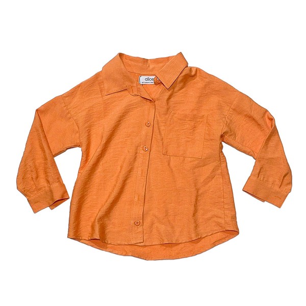Παιδική πουκαμίσα oversized πορτοκαλί Alice A17021 (4-12 ετών)