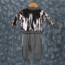 Παιδικό σετ με ζακέτα και παντελόνι ασημί-γκρι (1-8 ετών)