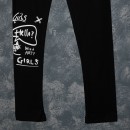 Παδικό σετ μπλούζα με κολάν Hello Girls μπεζ-μαύρο για κορίτσια (5-8 ετών)