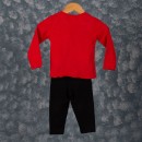 Παιδικό σετ μπλούζα με κολάν κόκκινο-μαύρο για κορίτσια (1-4 ετών)