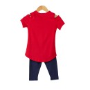 Παιδικό σετ t-shirt με κολάν κόκκινο-μπλε για κορίτσια (5-8 ετών)