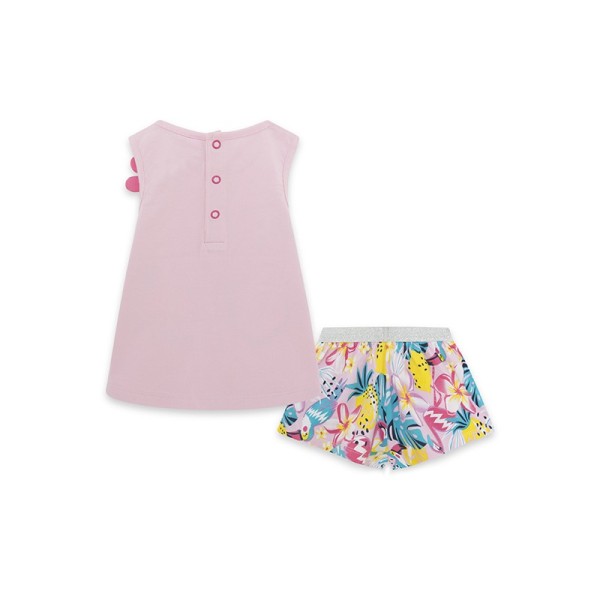Παιδικό σετ με σορτς ροζ-πολύχρωμο Tuc Tuc 11329858 για κορίτσια (1-6 ετών)