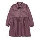 Παιδικό φόρεμα κοτλέ μωβ για κορίτσια (10-14 ετών)