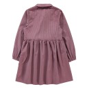 Παιδικό φόρεμα με κουμπιά κοτλέ βελουτέ σάπιο μήλο για κορίτσια (6-10 ετών)
