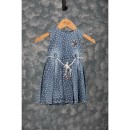 Παιδικό φόρεμα αμάνικο τζιν με λευκά αστεράκια μπλε (1-4 ετών)