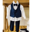 Ολοκληρωμένο πακέτο Βάπτισης με ουράνιο τόξο Caramelkids για αγόρια λευκό/γαλάζιο Collection 2023 13τμχ