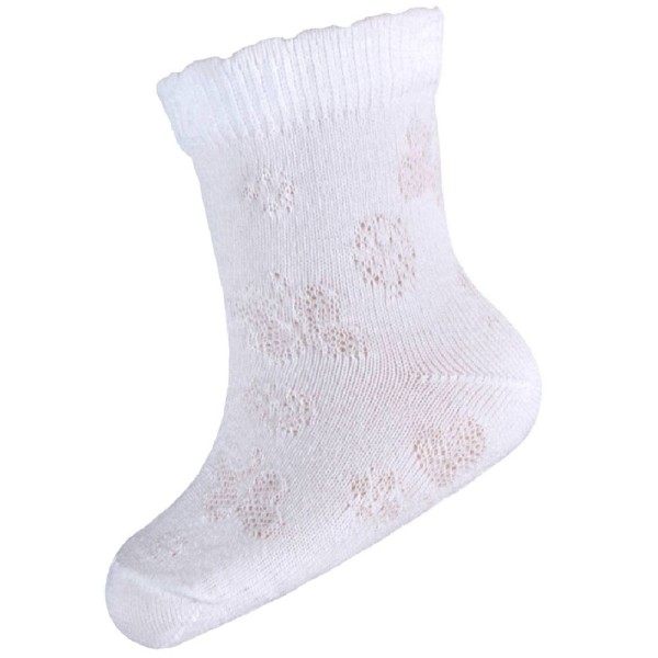 Βρεφικές κάλτσες με πεταλούδες λευκές