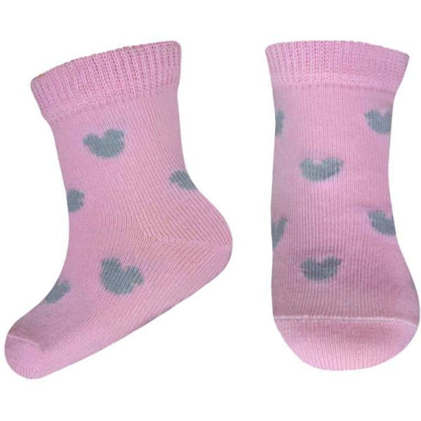 Βρεφικές κάλτσες σχέδιο "minnie" ροζ-γκρι