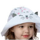 Καπέλο με σχέδιο γατούλα 'ESTERA' λευκό για κορίτσια