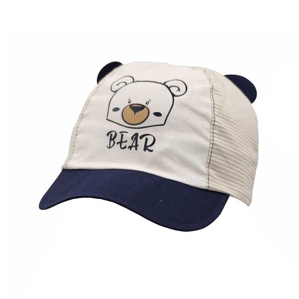 Καπέλο με σχέδιο αρκουδάκι μπεζ 'LESZEK' για αγόρια