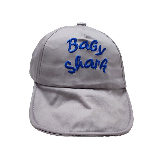 Παιδικό καπέλο τζοκεi baby shark γκρι για αγόρια