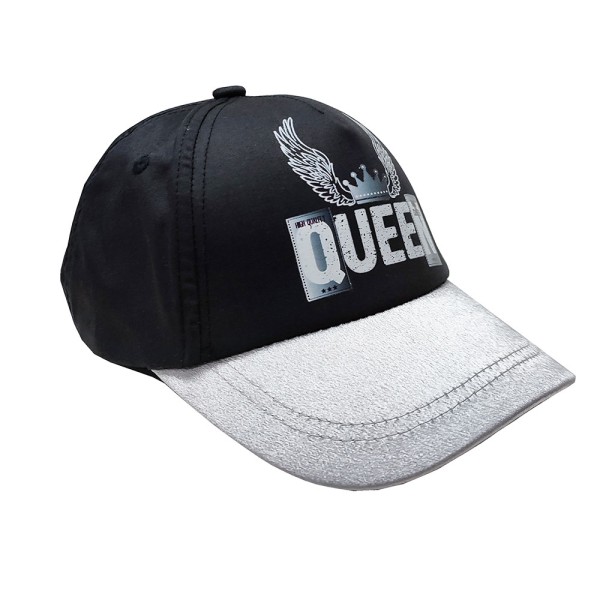 Παιδικό καπέλο τζόκει queen μαύρο-ασημί για κορίτσια