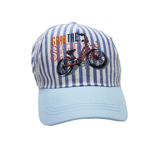 Παιδικό καπέλο τζόκει με ποδήλατο μπλε-γαλάζιο για αγόρια