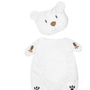Βρεφικός μαξιλάρι στρωματάκι καροτσιού αρκουδάκι λευκό για αγόρια (55x35 εκ.)