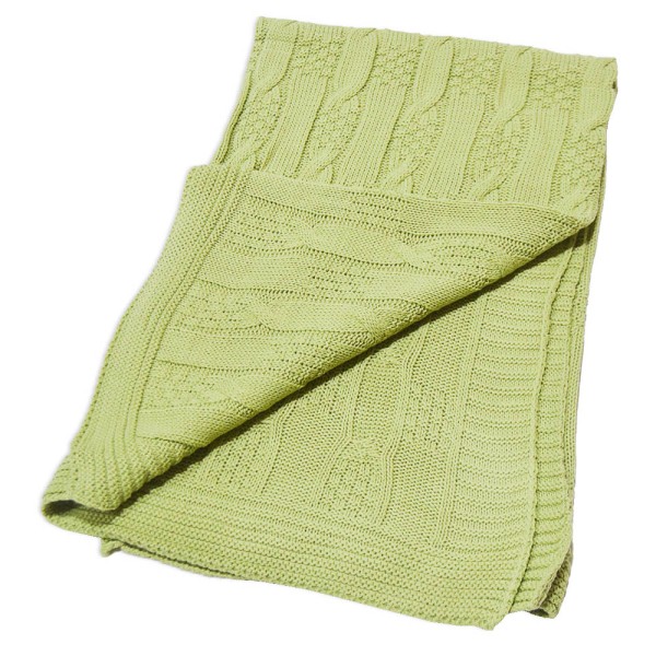 Βρεφική πλεκτή κουβέρτα αγκαλιάς φυστικί για αγόρια (85x90 εκ.)