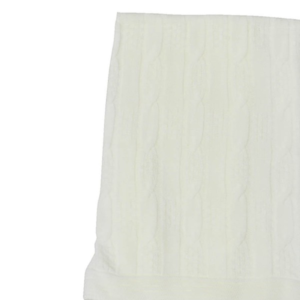 Βρεφική πλεκτή κουβέρτα αγκαλιάς εκρού για αγόρια (85x90 εκ.)