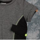 Βρεφικό σετ t-shirt με παντελόνι φόρμας σκούρο γκρι-γκρι (6-24 μηνών)