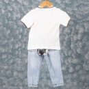 Παιδικό σετ t-shirt και τζιν παντελόνι με τιράντες πολύχρωμο-μπλε (2-6 ετών)