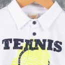 Παιδικό σετ t-shirt 'tennis' με τζιν παντελόνι λευκό-μπλε (2-6 ετών)