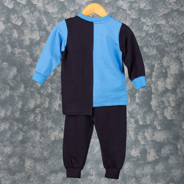 Παιδικό σετ φόρμας μπλε-μπλε σκούρο για αγόρια (1-4 ετών)
